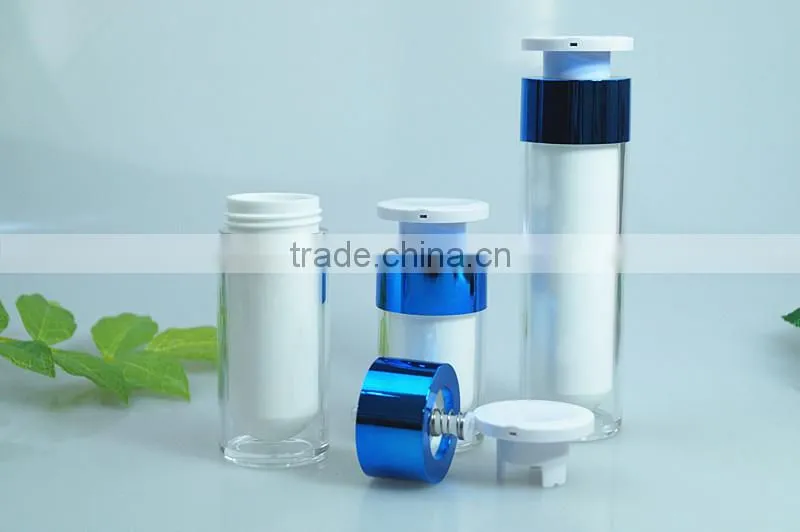 Cap lock round plastic airless bottles