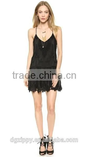 Lace Miniskirt with Strap Back