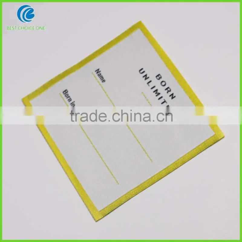 Custom High Density Labels Sewed In Cheap Woven Labels For Garment Handbags