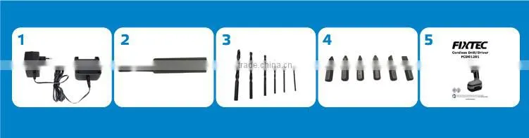 FIXTEC 10mm 12v mini cordless dual drill