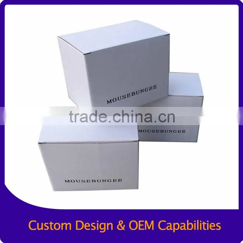 Simple ink print White corrugated paper box