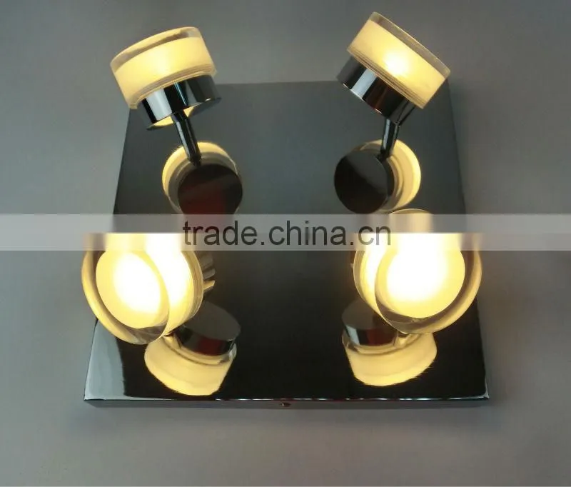 2015 New design four lights Acrylic LED ceiling light 12 W in Guangdong