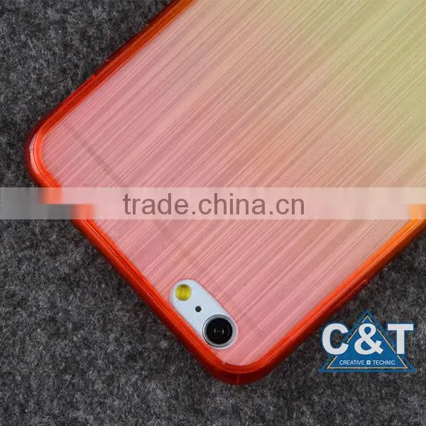 C&T Colorful Bumper Slim Clear Transparent Back Case Cover Skin for Apple iphone 6 4.7