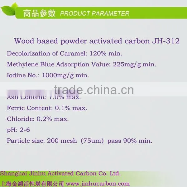 Activated carbon for food additives industry