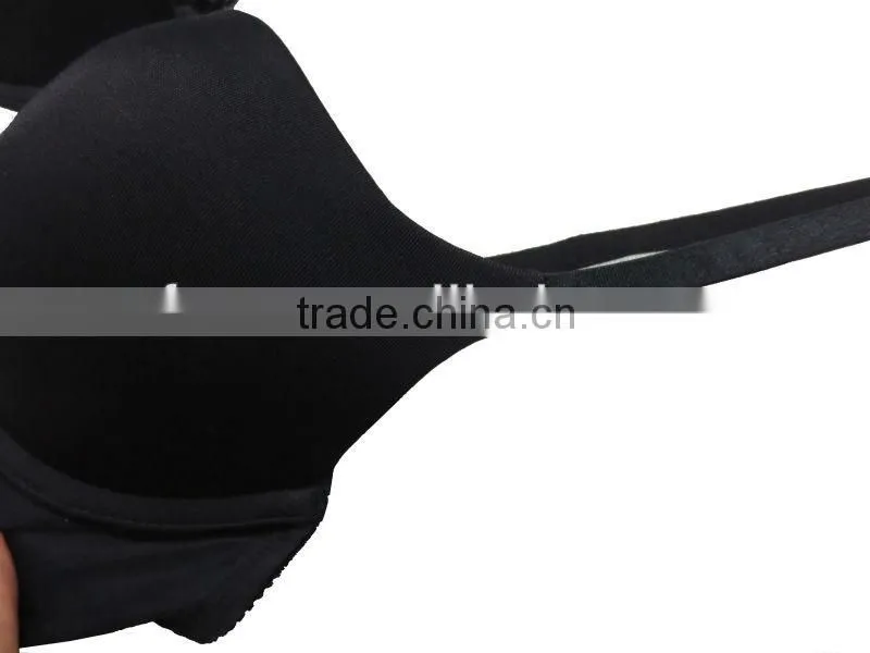 basic popular plain color thick cup ladies underwire and padded push up bra
