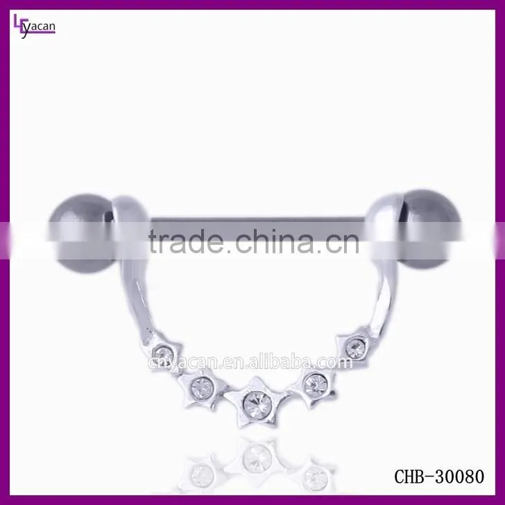 Fake Body Jewelry Steel 14G Nipple Shields Piercing Jewelry