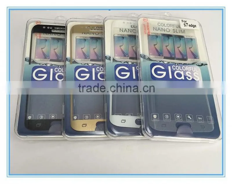 2016 new product,3D Curved full cover Tempered Glass Screen Protector for Samsung Galaxy S6 Edge