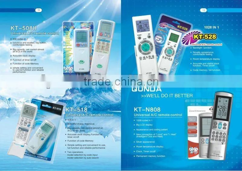universal a/c remote control KT-N808