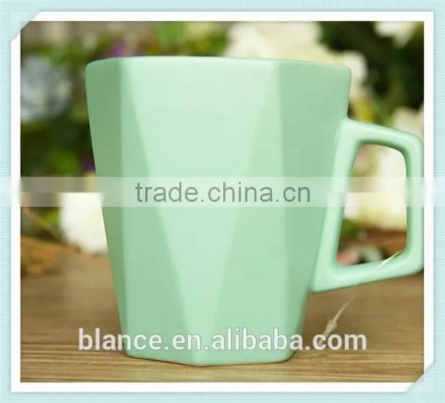 ceramic rhombus mug angular polyhedron design cup