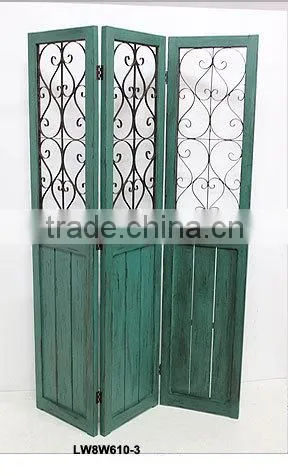 "Paris" Vintage 4 Panel Folding Room Divider Partition