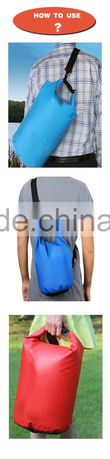 Tarpaulin Waterproof Floatable Dry Bag With Shoulder Straps for Outdoor Camping