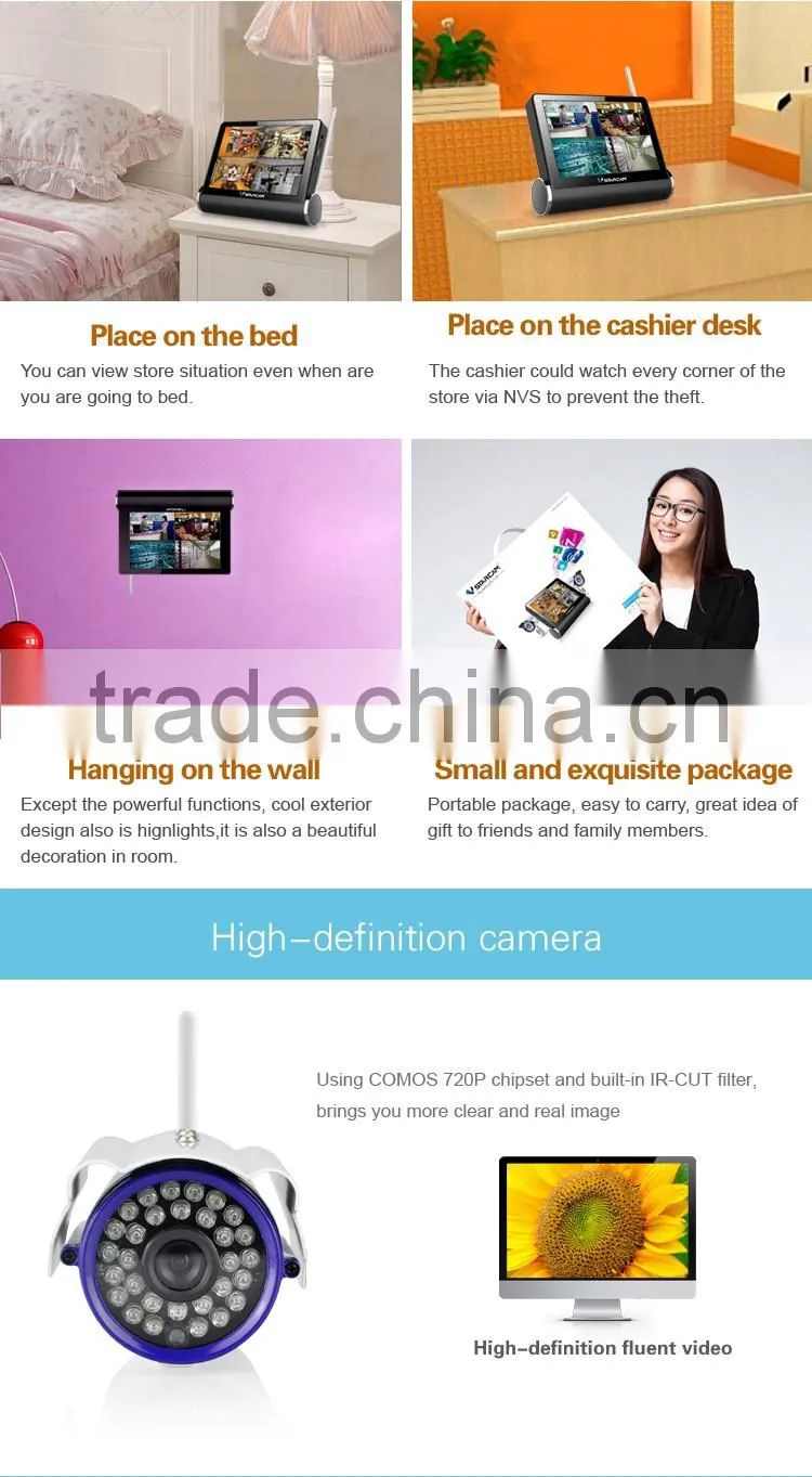 VStarcam waterproof touch screen wifi poe ip camera outdoor