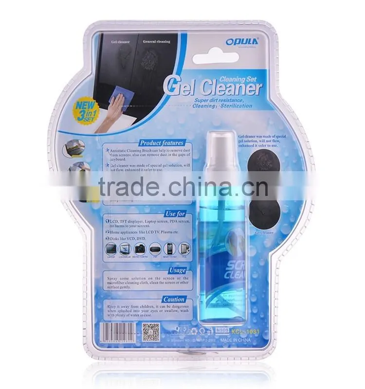 60ml PET bottle Nice package OEM welcome laptop gel cleaner kit with MSDS