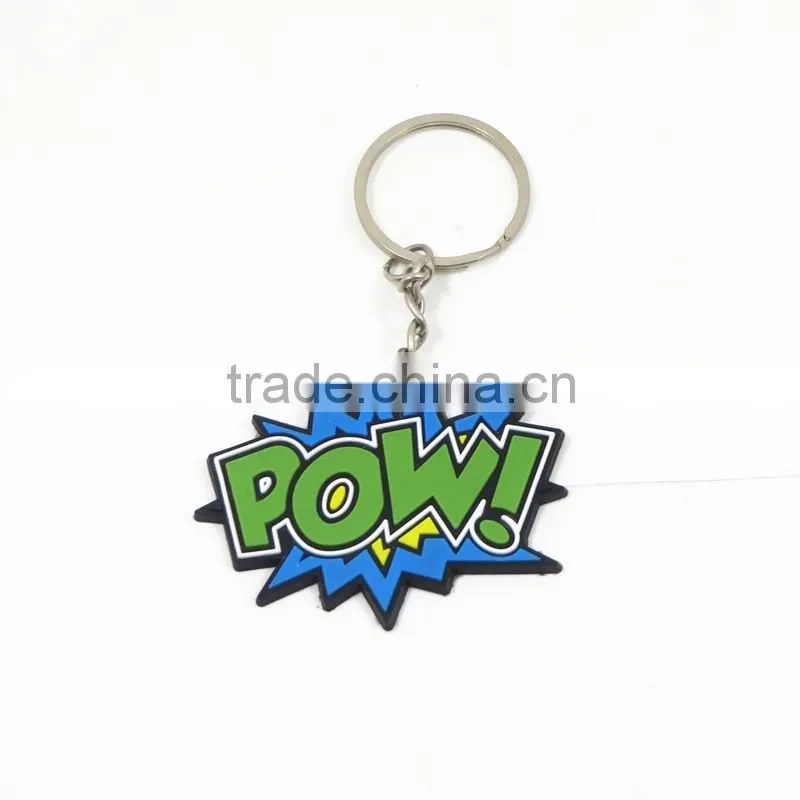 Yiwu Manre pvc keychain manufacturer custom 2d keychain silicone/ rubber key ring