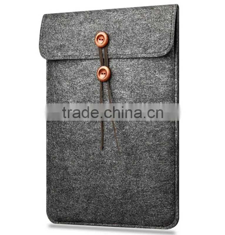 Wool felt sleeve bag for macbook, laptop envelope handbag carrying bag case