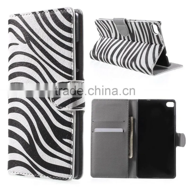 2015 fashion phone case flip leather cover case for Huawei P8,Factory wholesale for Huawei p8 wallet leather case