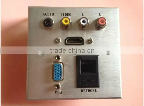 WALL PLATE VGA Female & audio & video & USB & HDMI Female Face plate and wall socket