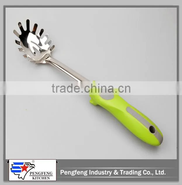 stainless steel Slotted scoop with PP handle