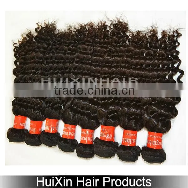 tangle free 100% Brazilian virgin Human Hair for no sheding Fullness with good volumn deep wave extensions