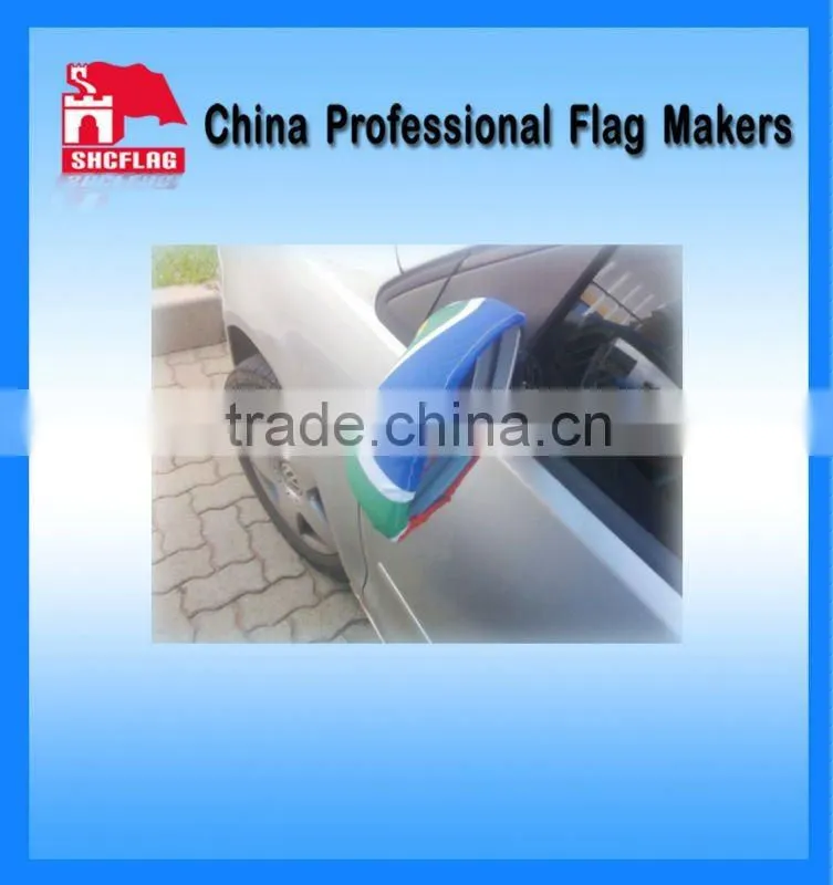 cheap custom polyester car side wing mirror cover flags