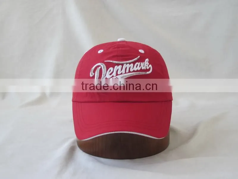 100% Polyester Sports cap with 3D Embroidery and Rhinestone