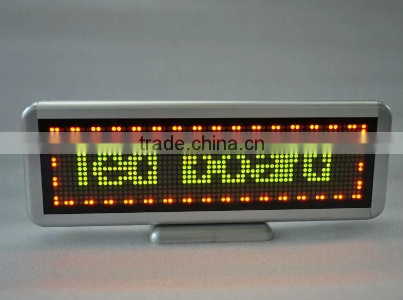 Sinoela rechargable programmable LED name tag, LED mini badge, LED name badge