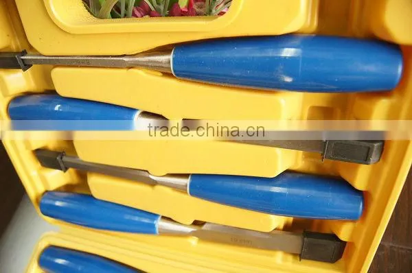 6PCS PLASTIC BOX WOOD CHISEL SET