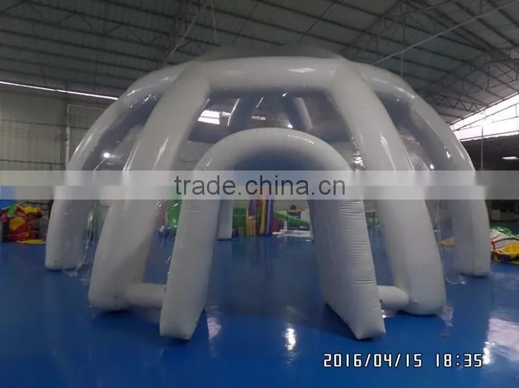 2016 new inflatable white tent,air tight clear tent