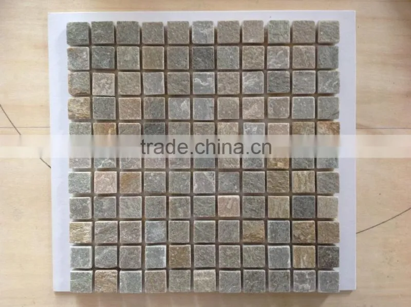natural slate garden mosaic tile flooring