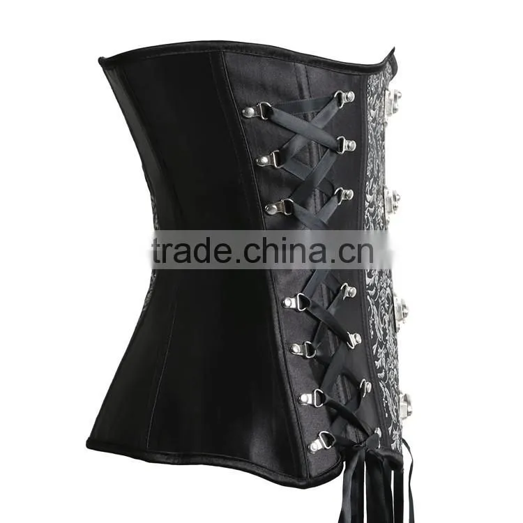 MIDNIGHT CLASPED OVERBUST CORSET WAIST TRAINER