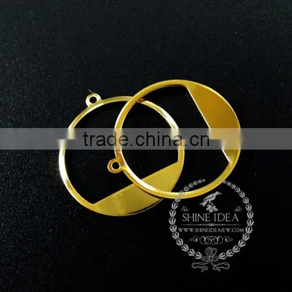 20mm gold plated hollow round pendant charm DIY earrings chandelier jewelry supplies 1850254
