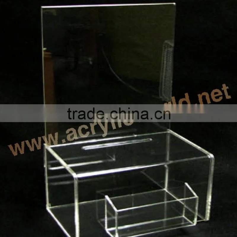 hot sale acrylic Vote Box/Custom Clear Acrylic Donation box