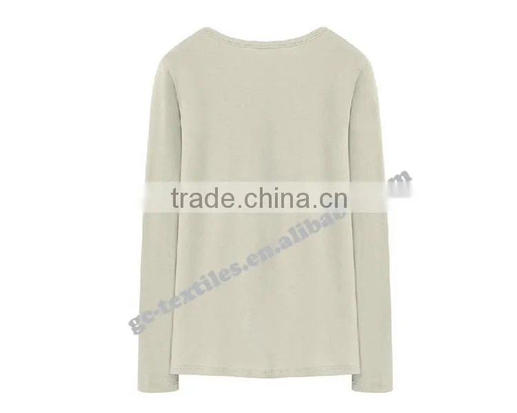 Women's Cotton/Spandex V-neck Long Sleeve Pyjama