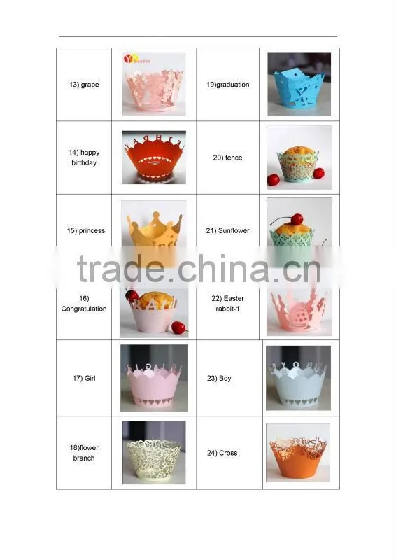 Low price bakery supplies wedding Baking Cups for for 2016 Olympic Game Carnival