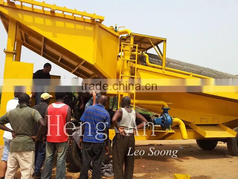 mobile alluvial placer gold processing machine