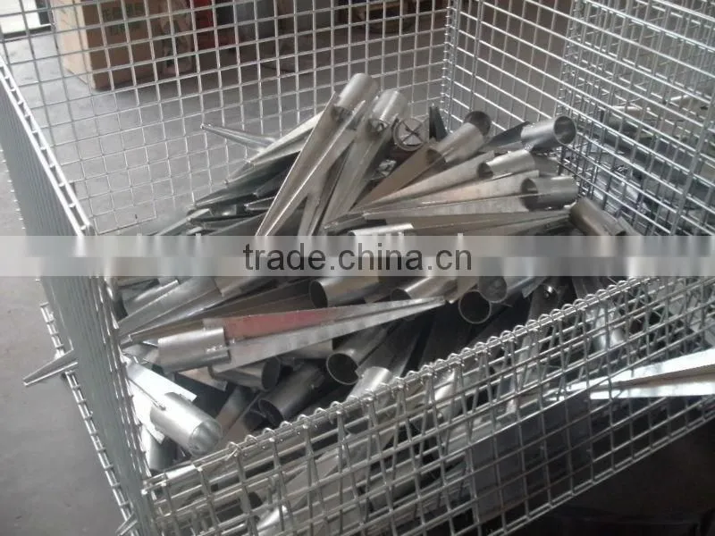 Galvanized fence post anchor