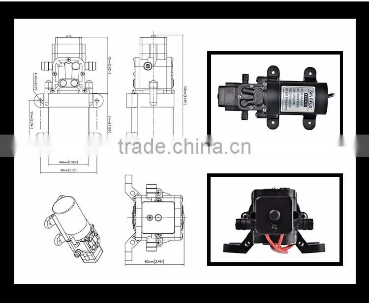12v 4.3L/min 3.5A low pressure water pump for home application