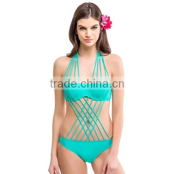 2017 women mature string bathing wear