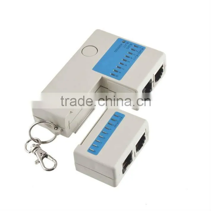 Multifunctional RJ45 RJ11 BNC Mini Cat5 Network LAN Cable Tester Test keychain