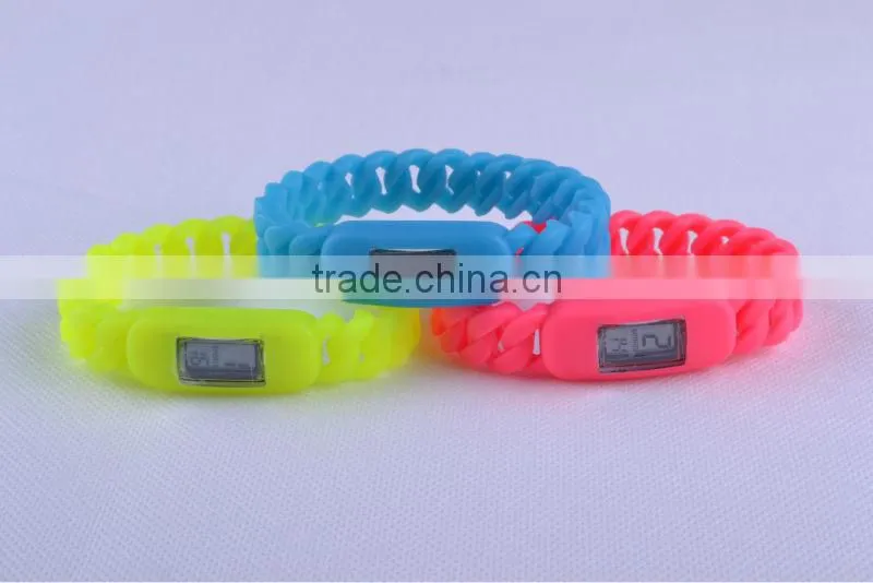 digital silicone twist watch