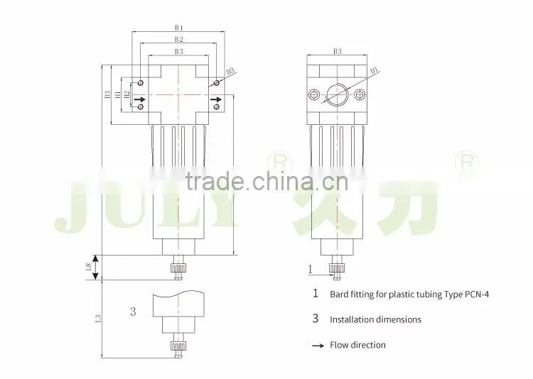 Direct JULY factory latest compressed air filter for sale