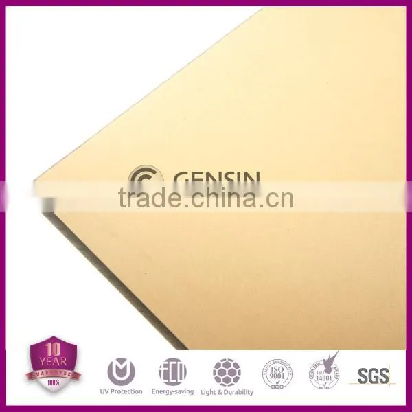 Bronze Polycarbonate Sheets Solid Flat PC Panels Colored 3mm 1220*2440mm 2050*3050mm Anti-UV Coating