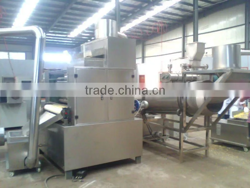 Crisp Cereal Fried Corn Flakes Machine With Double Screws