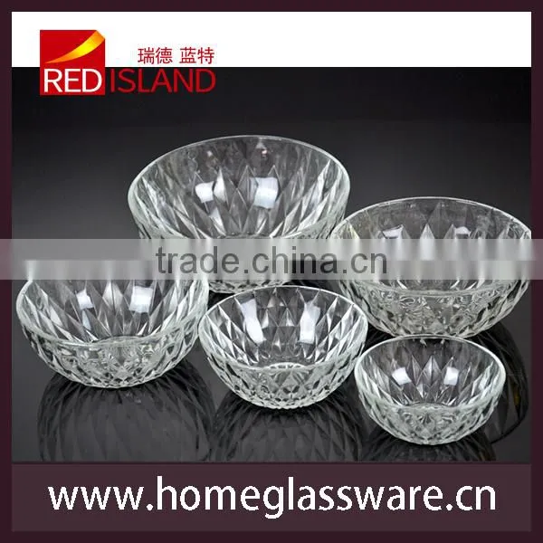 glass bowl set, salad bowl, soup bowl