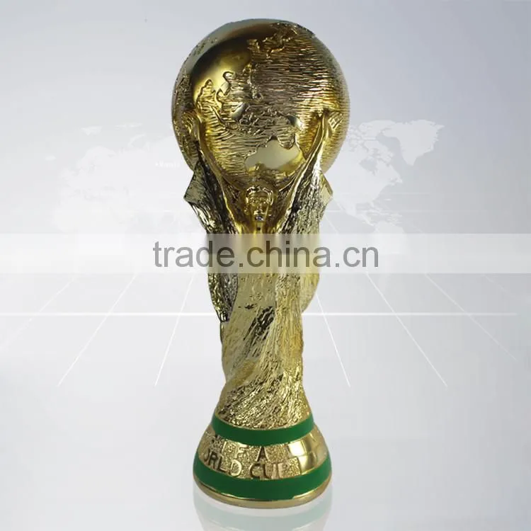 Resin plated world cup trophy