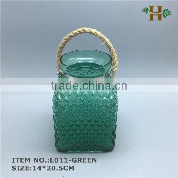 beautiful hanging square block glass vase