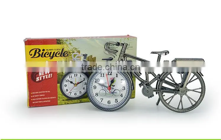 Classic European Style Creative Bicycle Shape Clock, Hot-sale Home Desk Decorative Bicycle Design Clock
