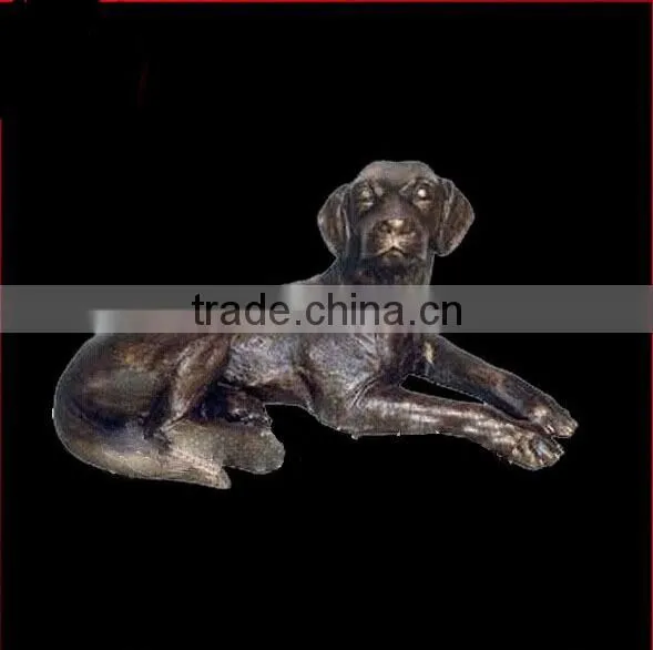 Casting bronze, brass dog sculpture