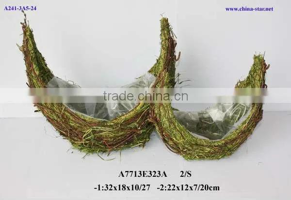 rattan flower pot for autumn decor