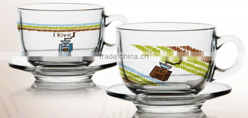 4oz 6oz 8oz Caffe Latte Espresso Cappuccino glass mug set